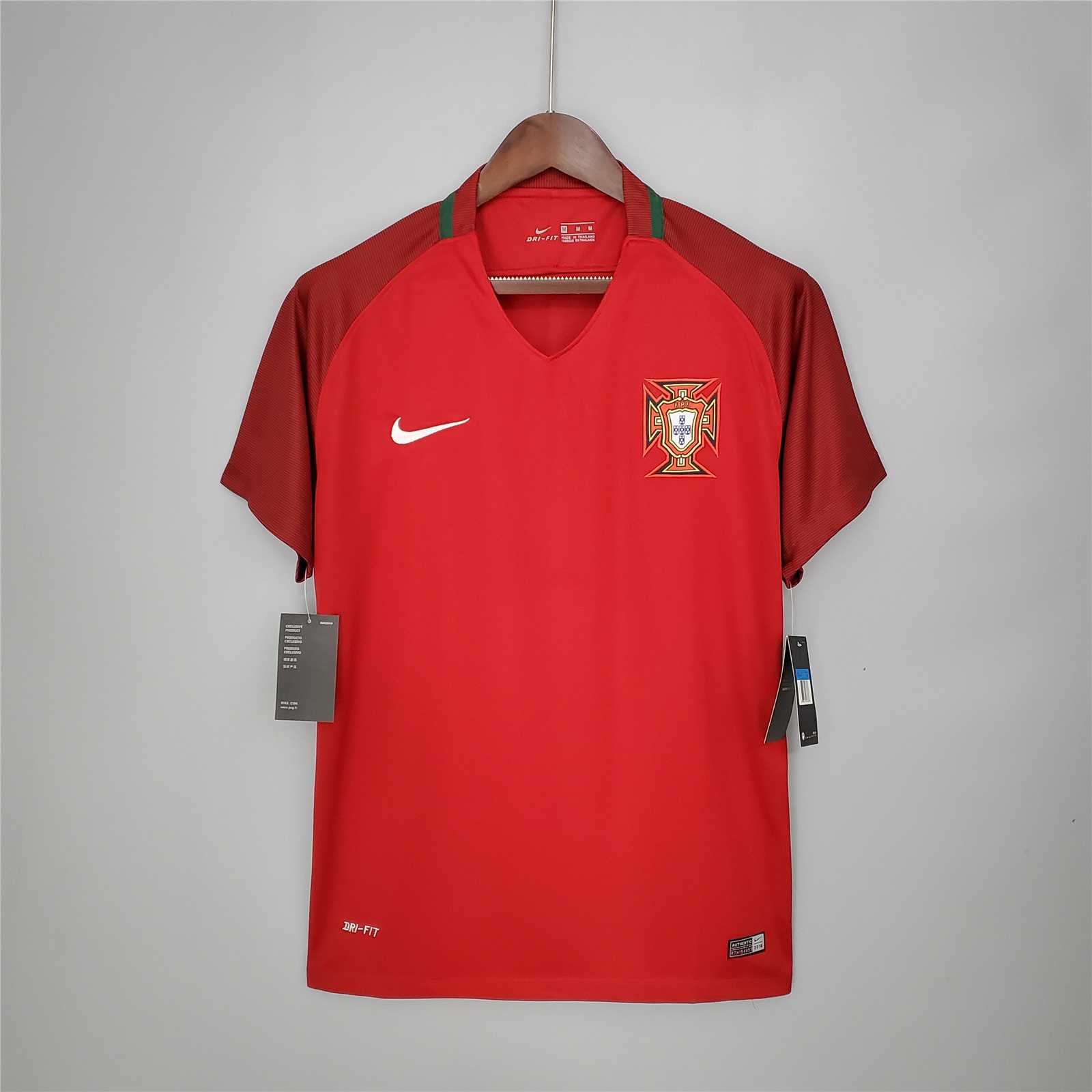 AlphaJersey-Retro Portugal 2016 Home Stadium Jersey