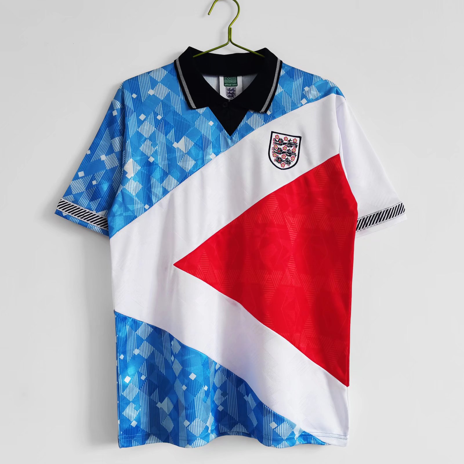 AlphaJersey-Retro England 1990 Three Color Jersey