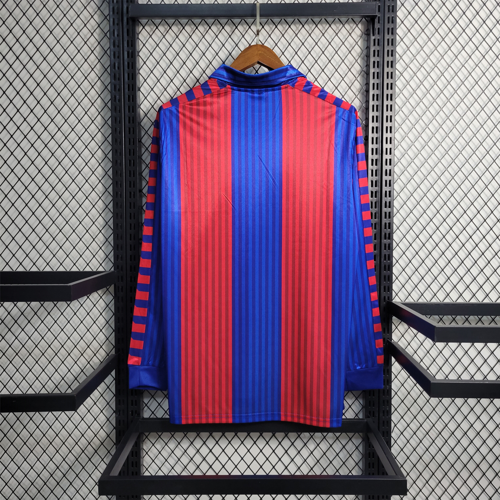AlphaJersey-Retro Barcelona 90-92 Home Stadium Long Sleeve Jersey