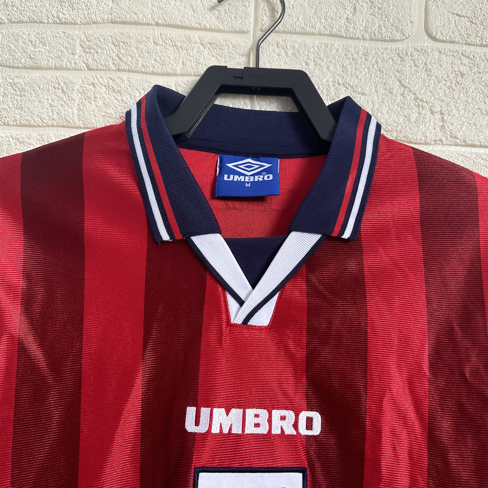 AlphaJersey-Retro England 1998 Away Long Sleeve Jersey