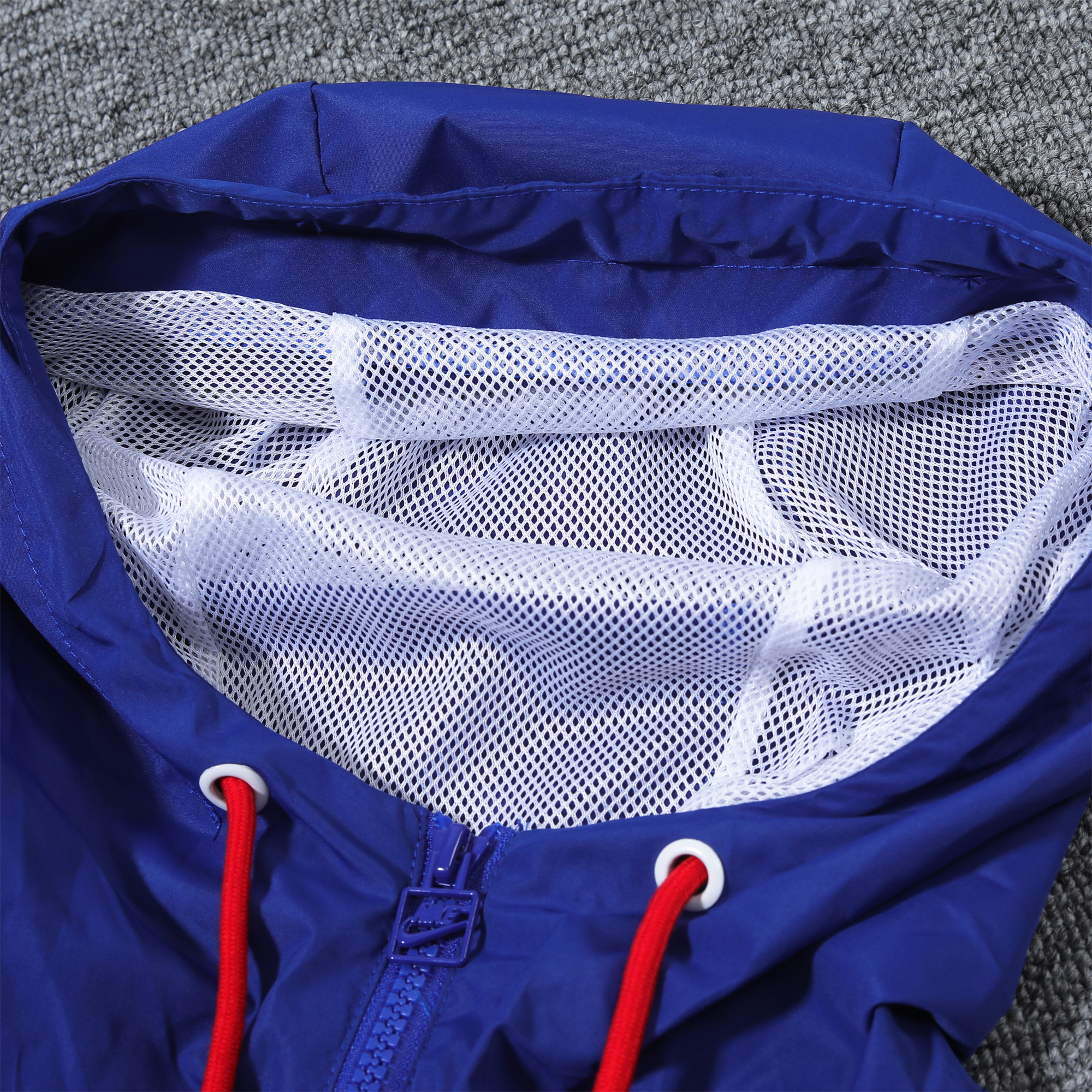 AlphaJersey-France 2024 National Team Anthem Blue Hooded Windbreaker - Player Version