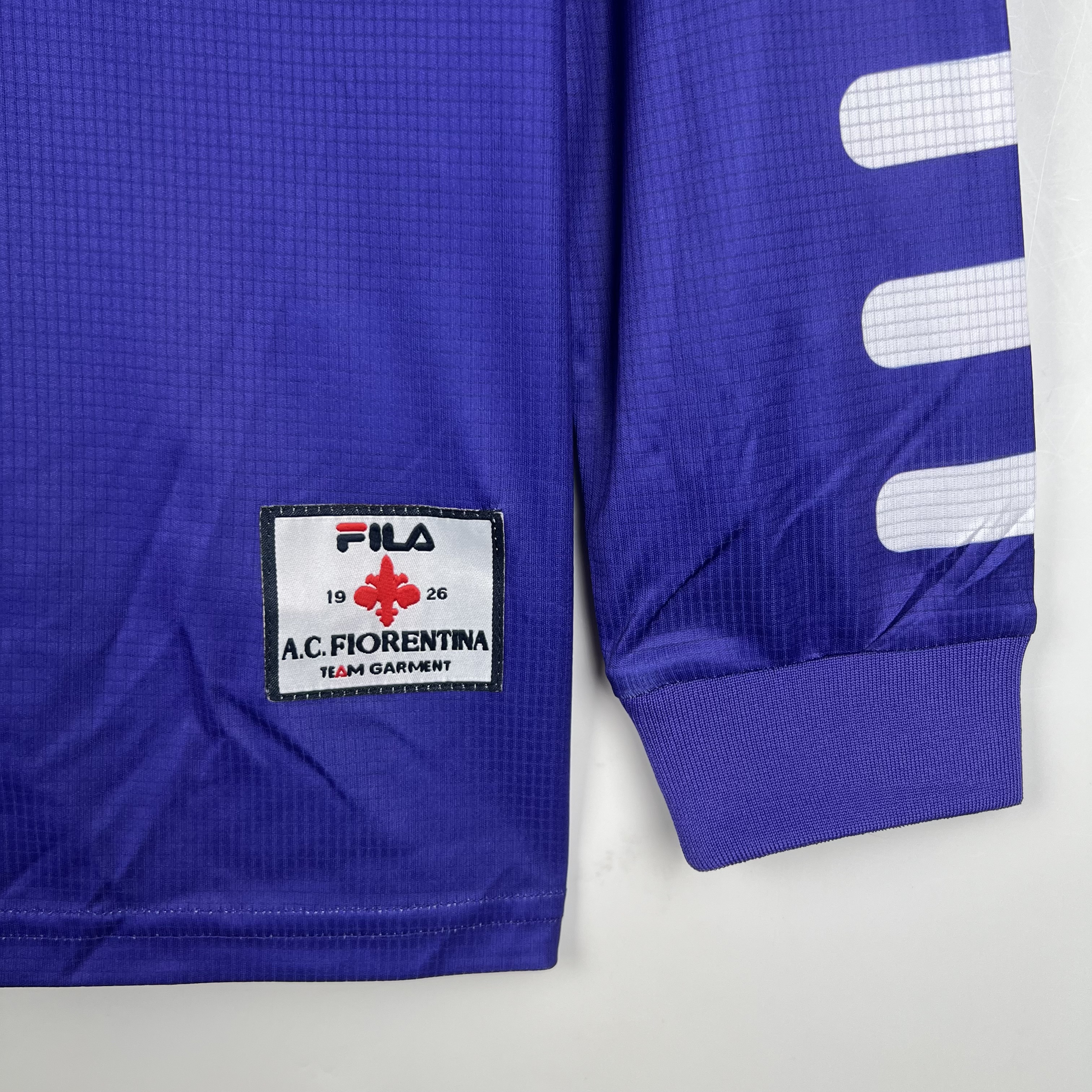 AlphaJersey-Retro Fiorentina 1998 Home Stadium Long Sleeve Jersey