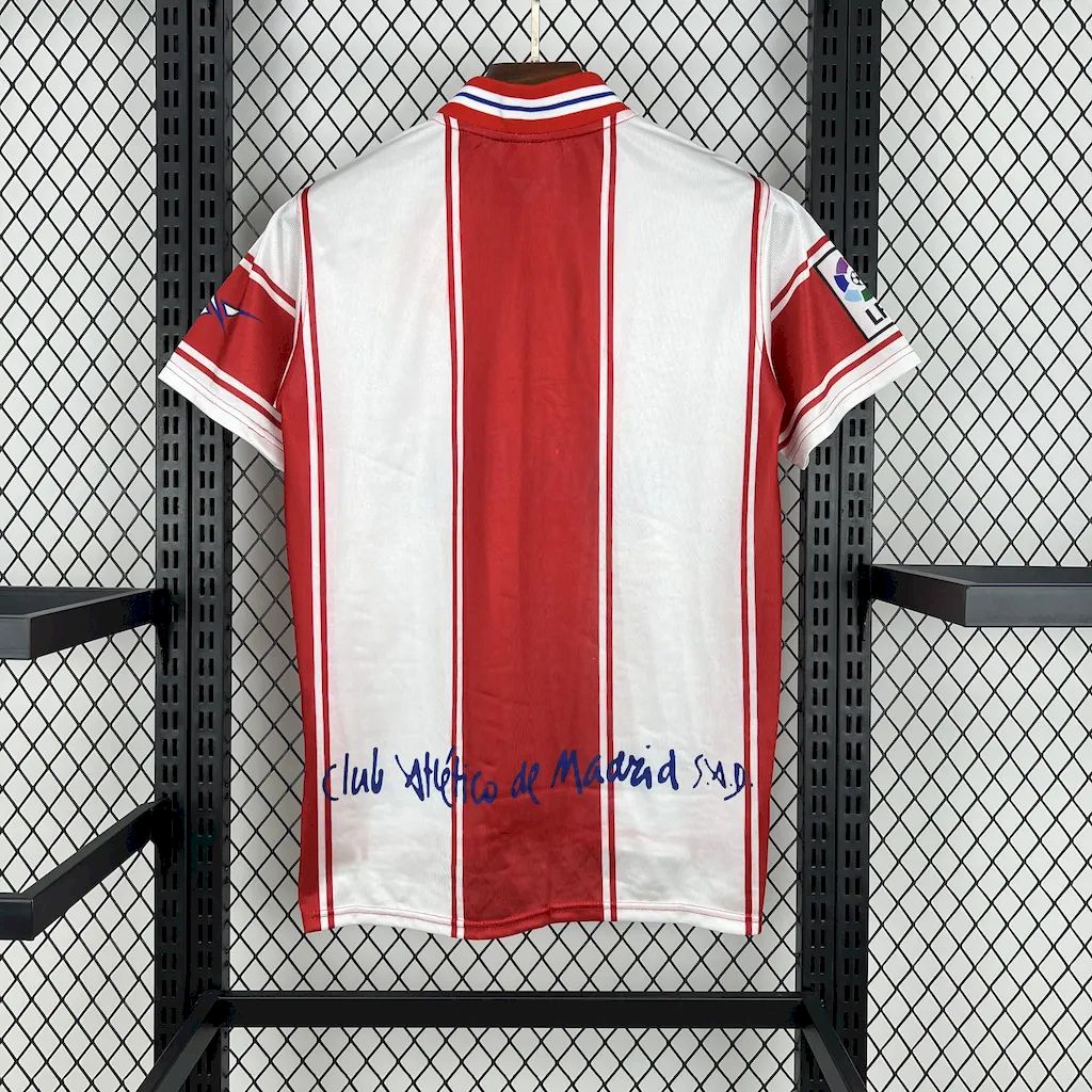 AlphaJersey-Retro Atletico Madrid 1999-00 Home Jersey with La Liga Patch