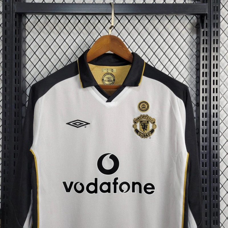 AlphaJersey-Retro Manchester United 01-02 100th Anniversary Long Sleeve Special Edition Jersey