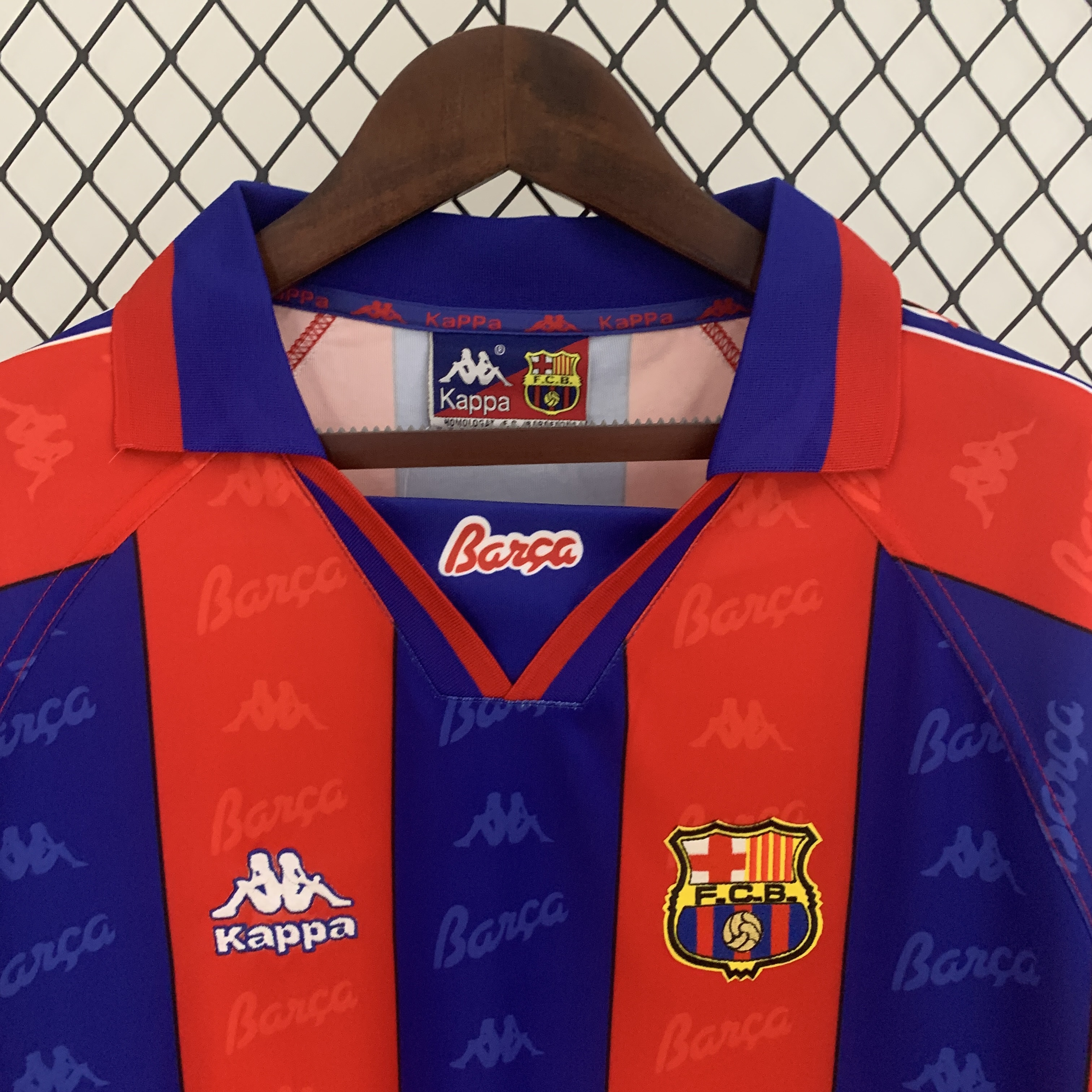 AlphaJersey-Retro Barcelona 96-97 Home Stadium Long Sleeve Jersey
