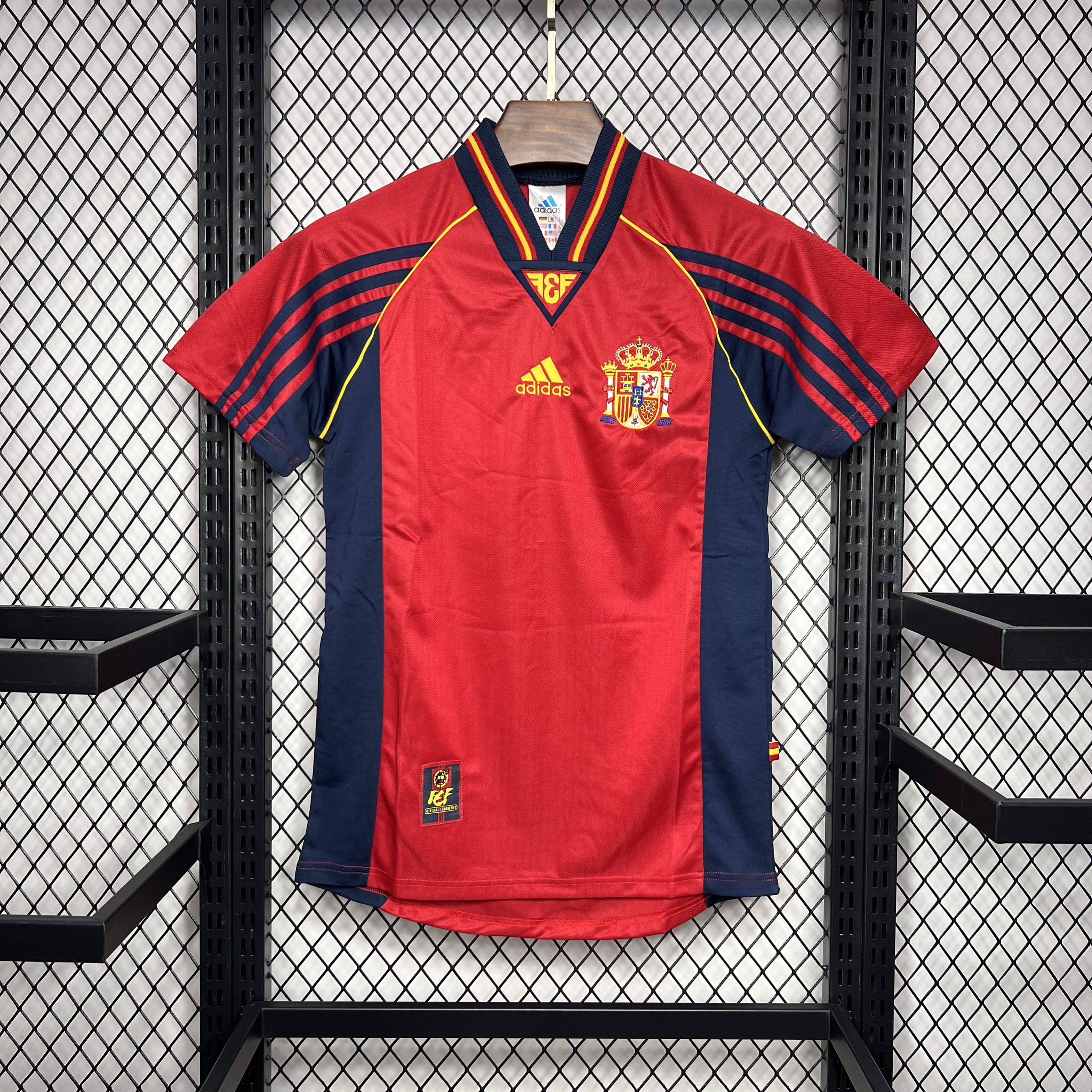 AlphaJersey-Retro Spain 1998 Home Stadium Jersey
