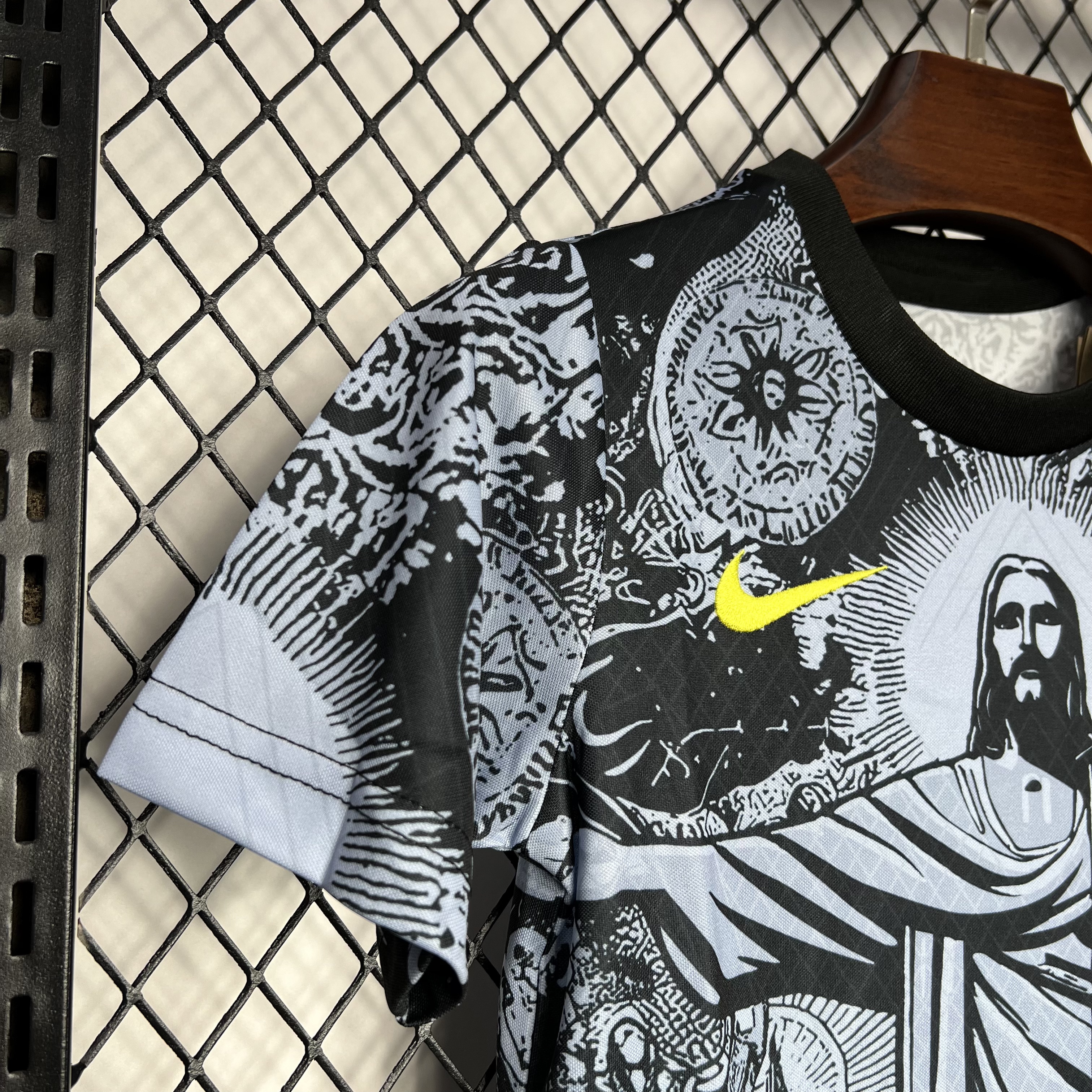 AlphaJersey-Brazil 2024 Christ the Redeemer Statue Kids Kit - Black