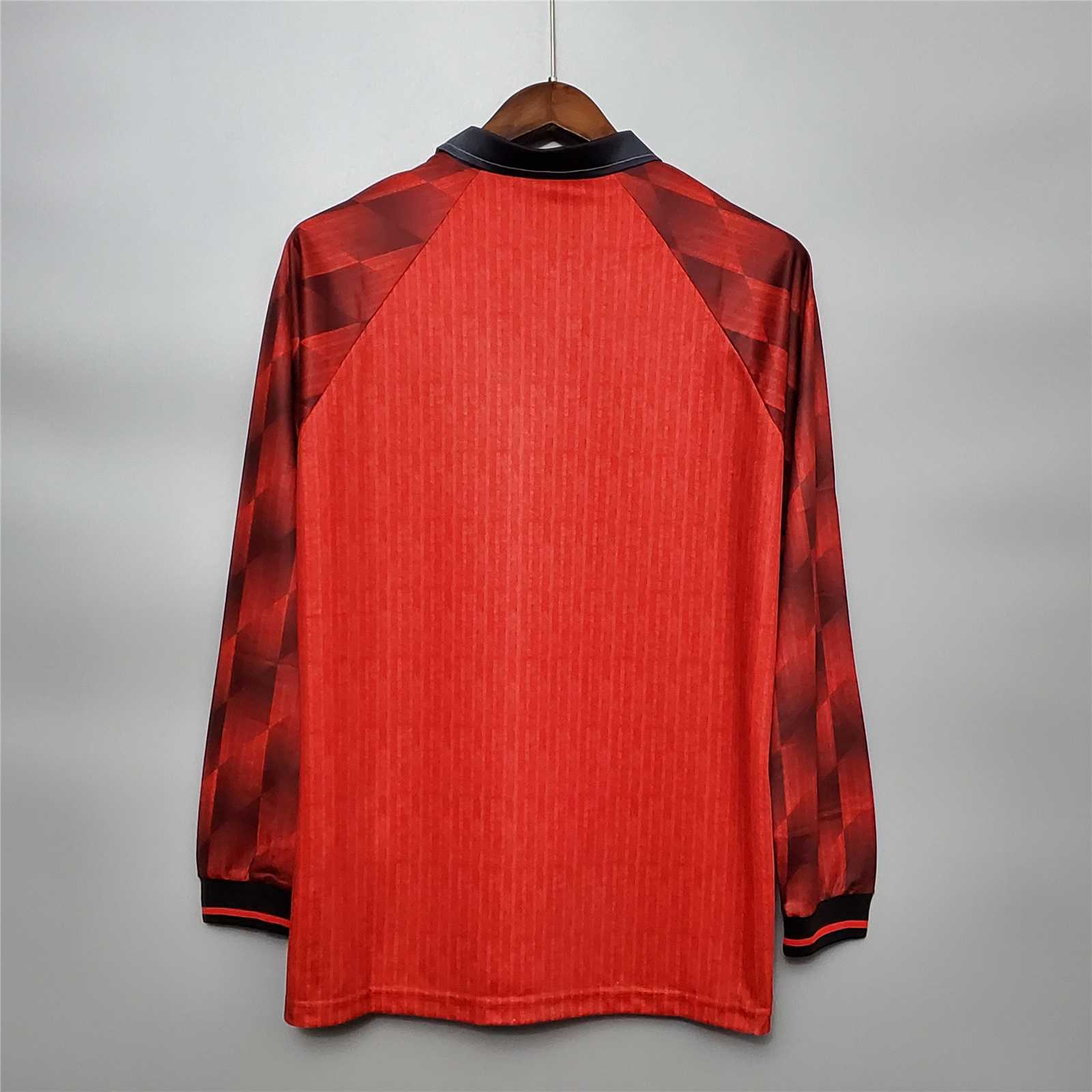 AlphaJersey-Retro Manchester United 96-97 Home Long Sleeve Jersey