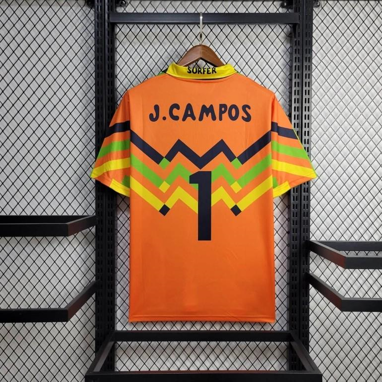 AlphaJersey-Retro Mexico 1994 Goalkeeper Green Orange Jersey