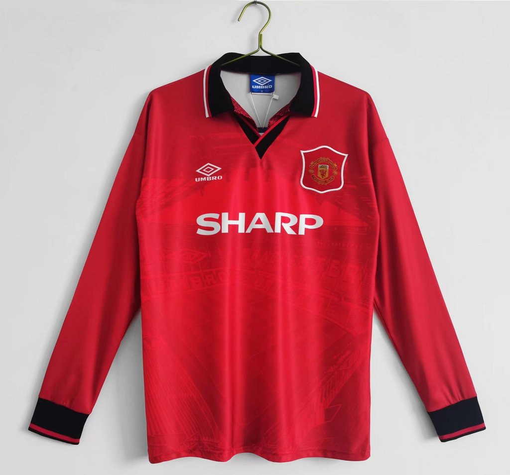 AlphaJersey-Retro Manchester United 94-96 Home Long Sleeve Jersey