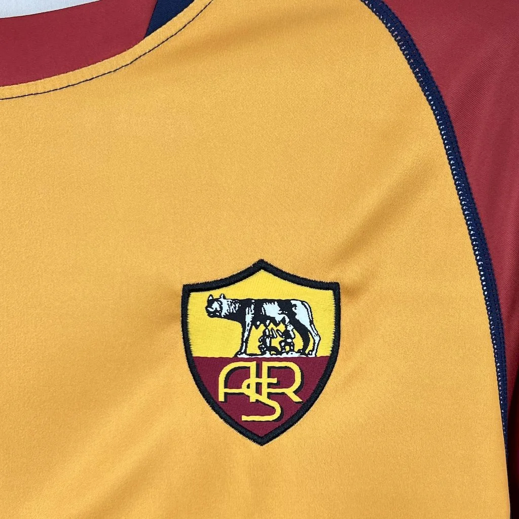 AlphaJersey-Retro Roma 2001-02 Home Long Sleeves Jersey