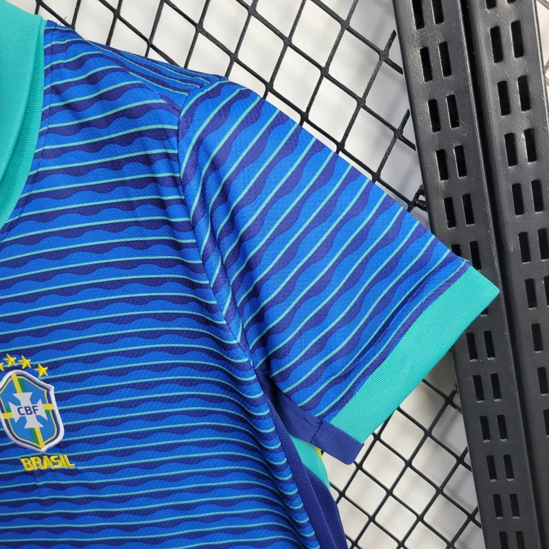 AlphaJersey-Brazil 2024 Away Stadium Kids Kit