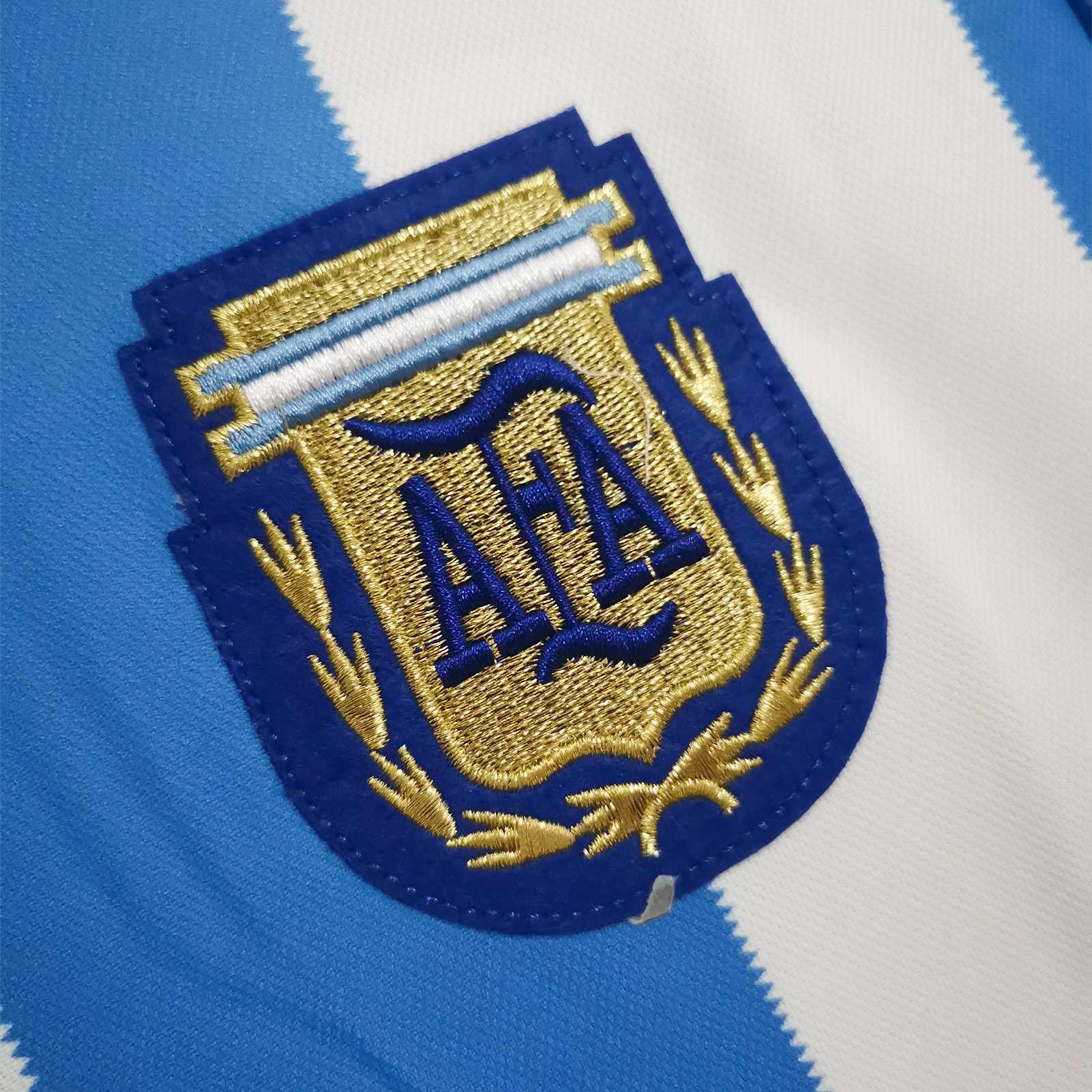 AlphaJersey-Retro Argentina 1986 Home Stadium Long Sleeve Jersey