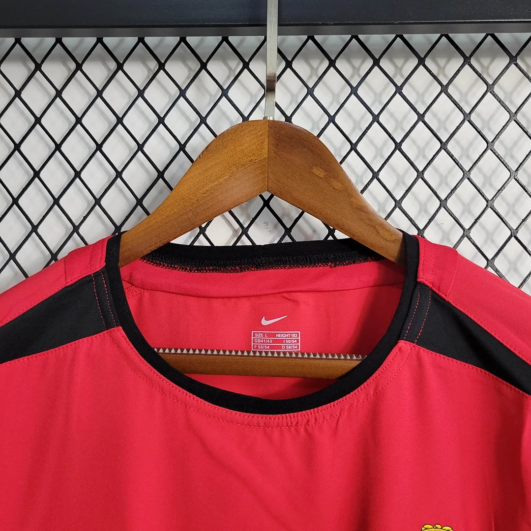 AlphaJersey-Retro Manchester United 02-04 Home Long Sleeve Jersey