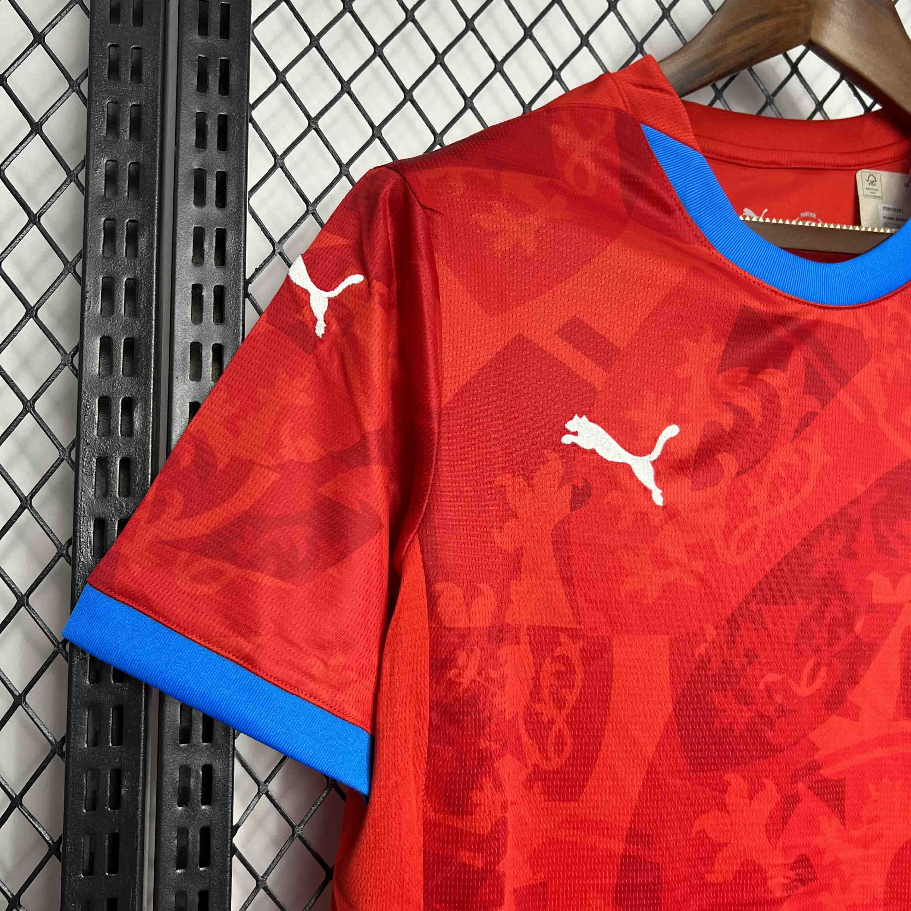 AlphaJersey-Czech Republic 2024 Home Stadium Jersey - Fans Version