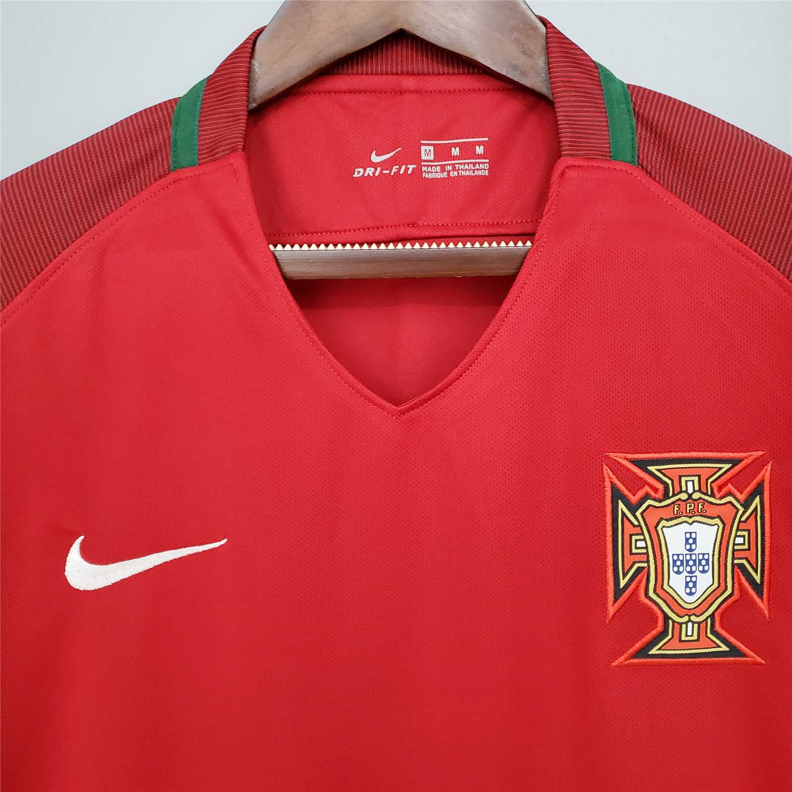 AlphaJersey-Retro Portugal 2016 Home Stadium Jersey