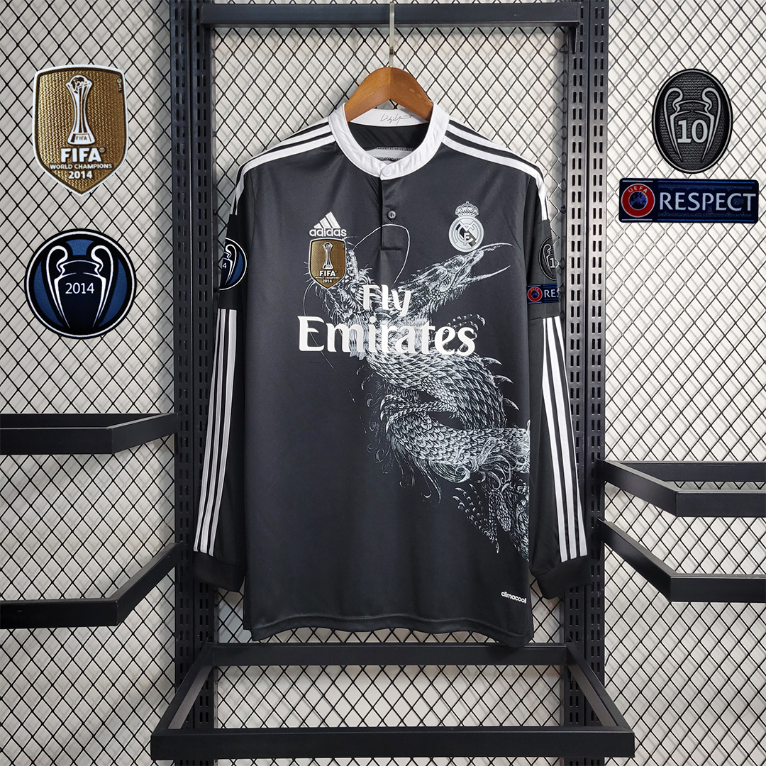 AlphaJersey-Real Madrid Retro 14-15 Third Away Long Sleeve Jersey