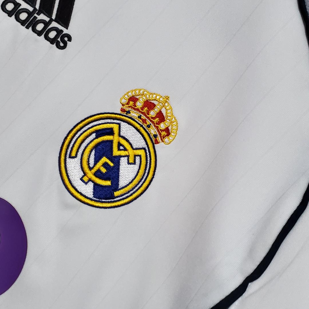 AlphaJersey-Real Madrid Retro 06-07 Home Long Sleeve Jersey