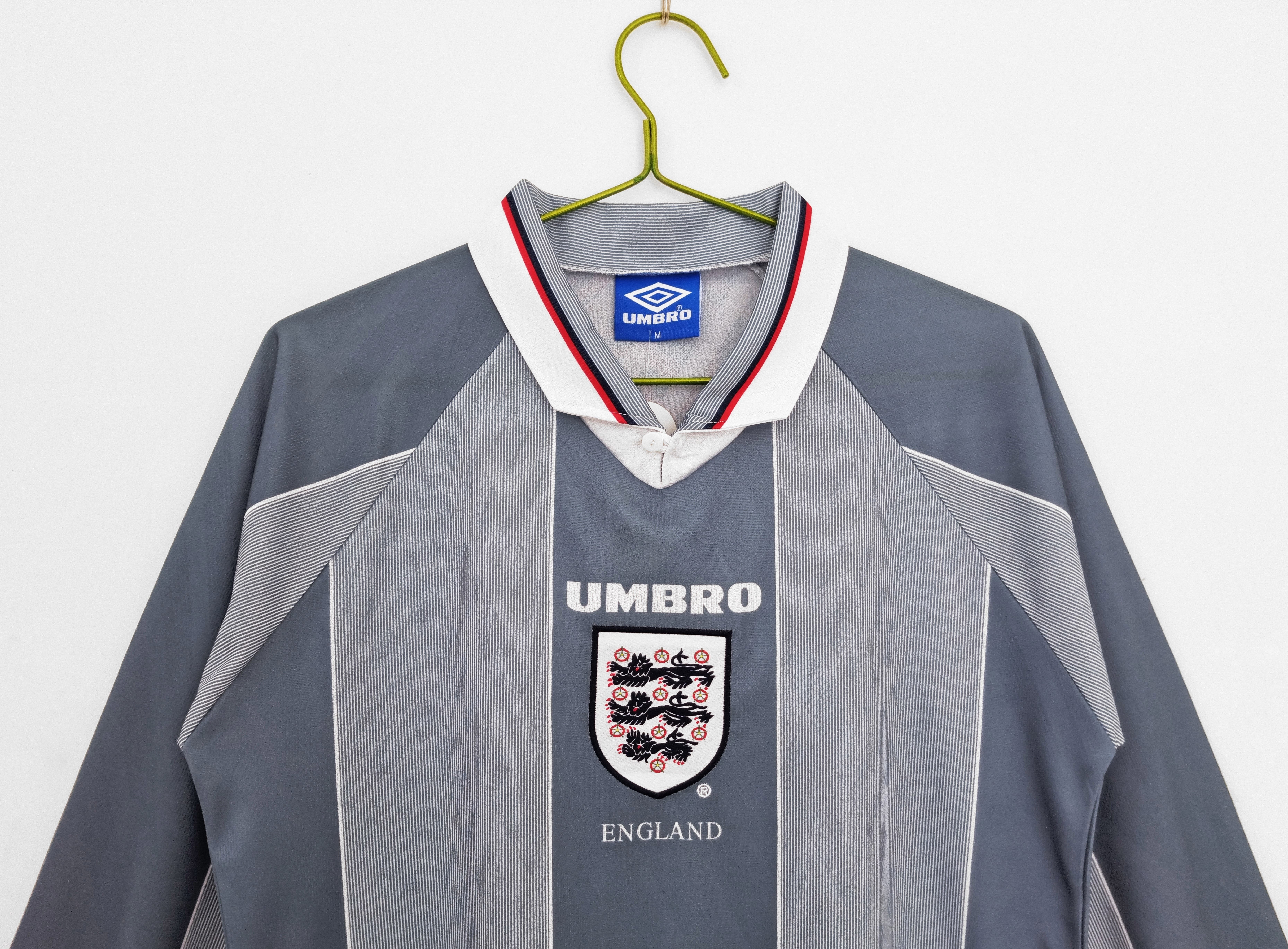 AlphaJersey-Retro England 1996 Away Stadium Long Sleeve Jersey