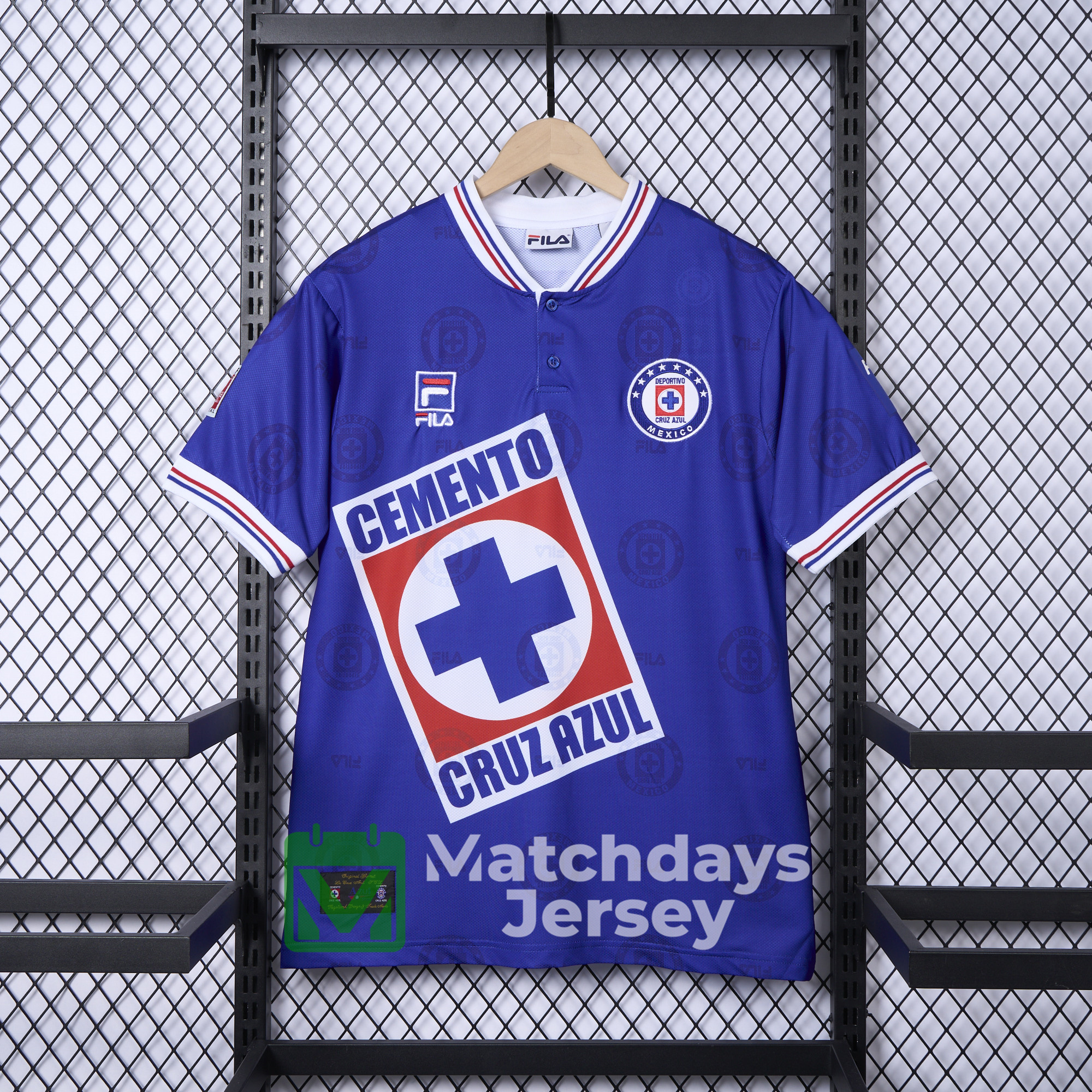 AlphaJersey-Retro Cruz Azul 1998-99 Home Stadium Jersey - Fans Version