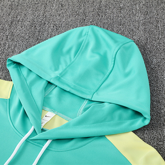 AlphaJersey-Club América 2025 Training Hoodie Set - Green Hoodie and Deep Blue Pants