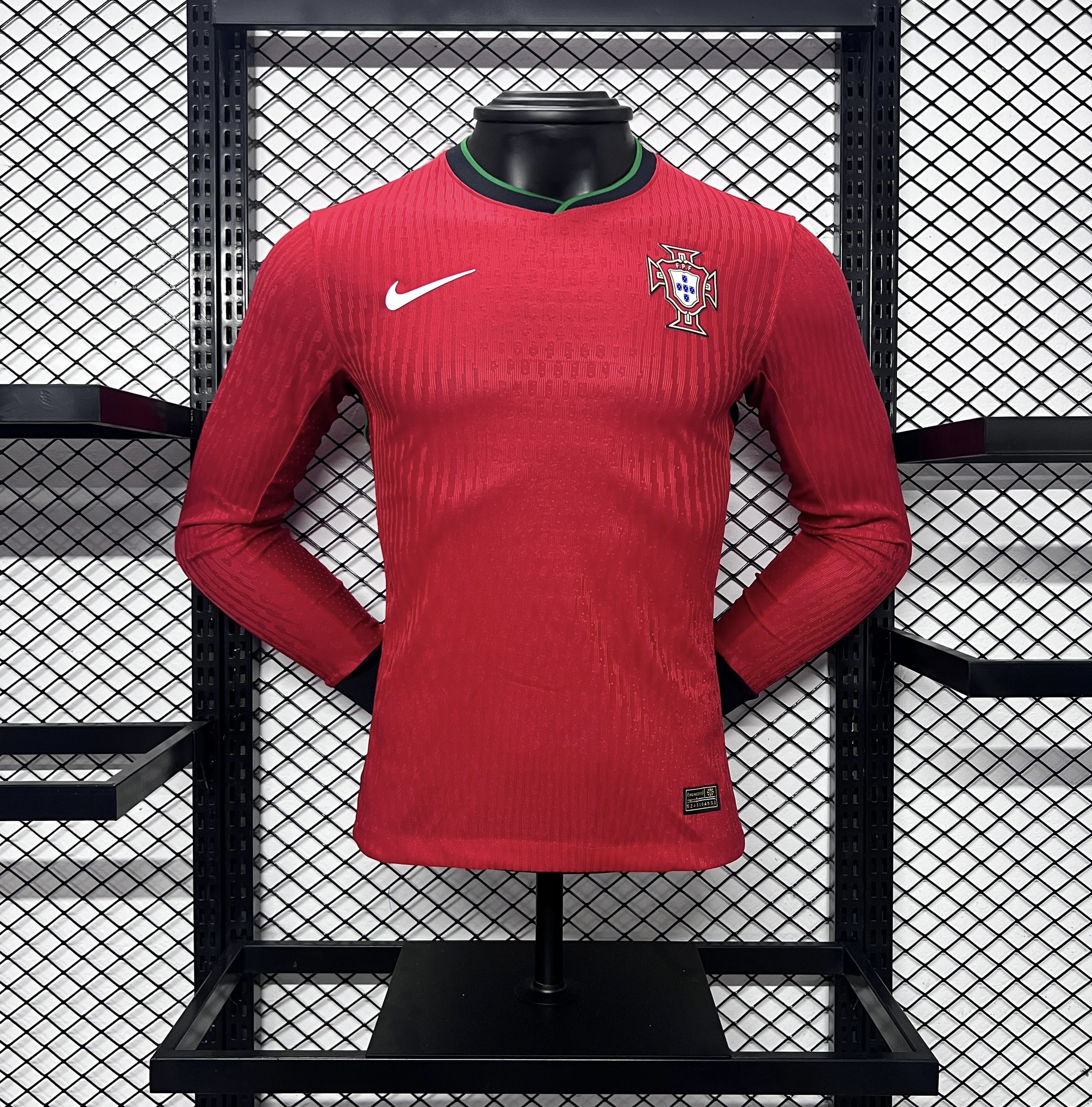 AlphaJersey-Portugal 2024 Home Stadium Long Sleeve Jersey - Player Version