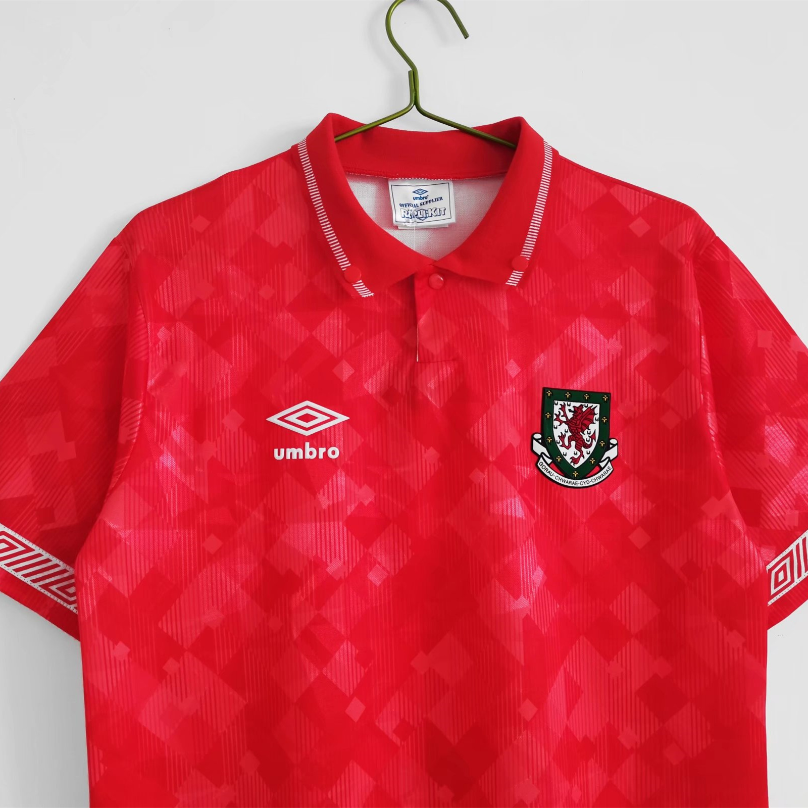 AlphaJersey-Retro Wales 1990 Home Stadium Jersey