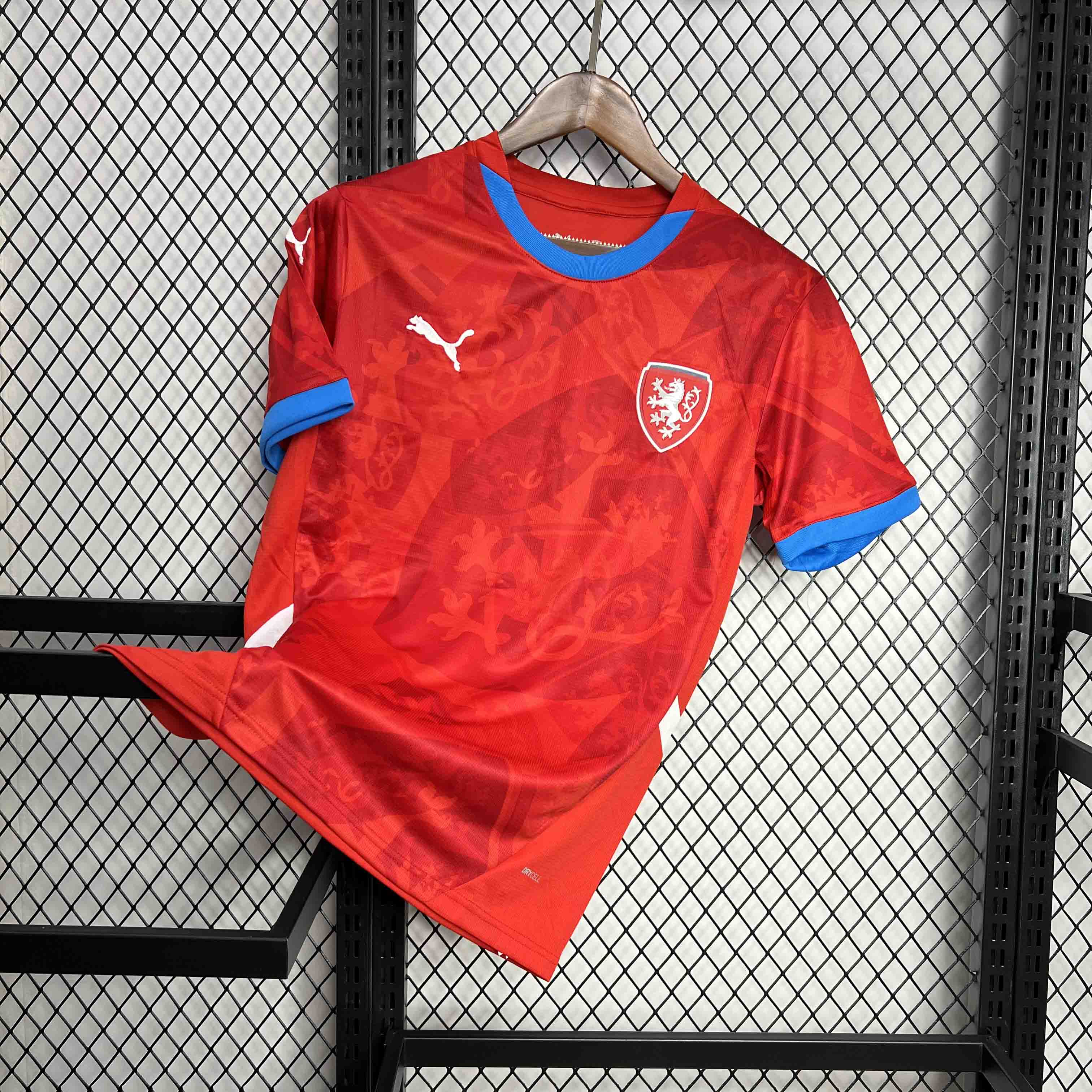 AlphaJersey-Czech Republic 2024 Home Stadium Jersey - Fans Version