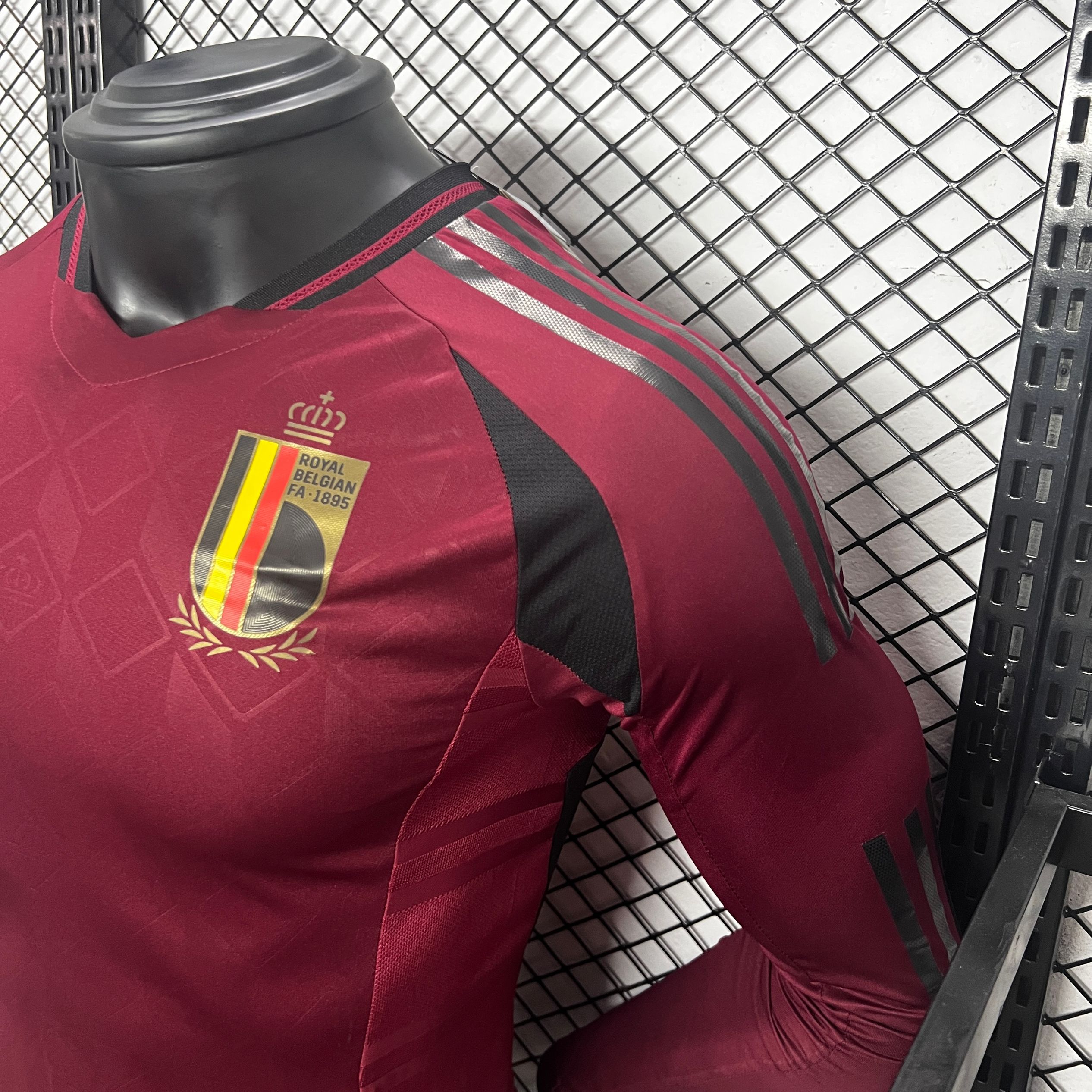 AlphaJersey-Belgium 2024 Home Stadium Long Sleeve Jersey - Player Version