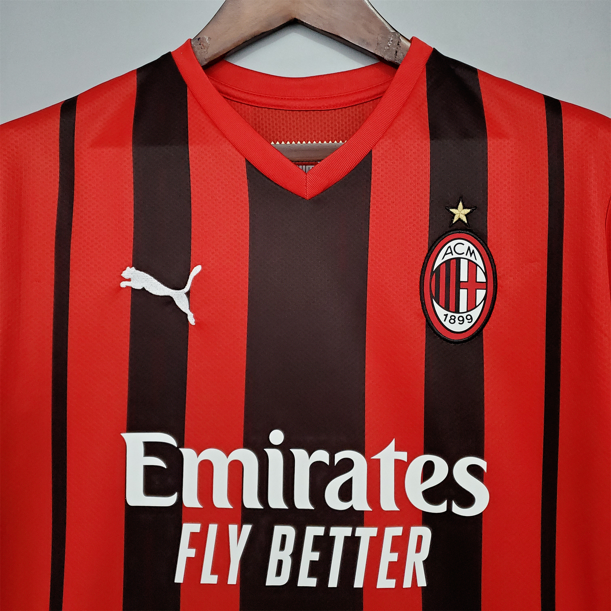 AlphaJersey-Retro AC Milan 2021-22 Home Stadium Jersey
