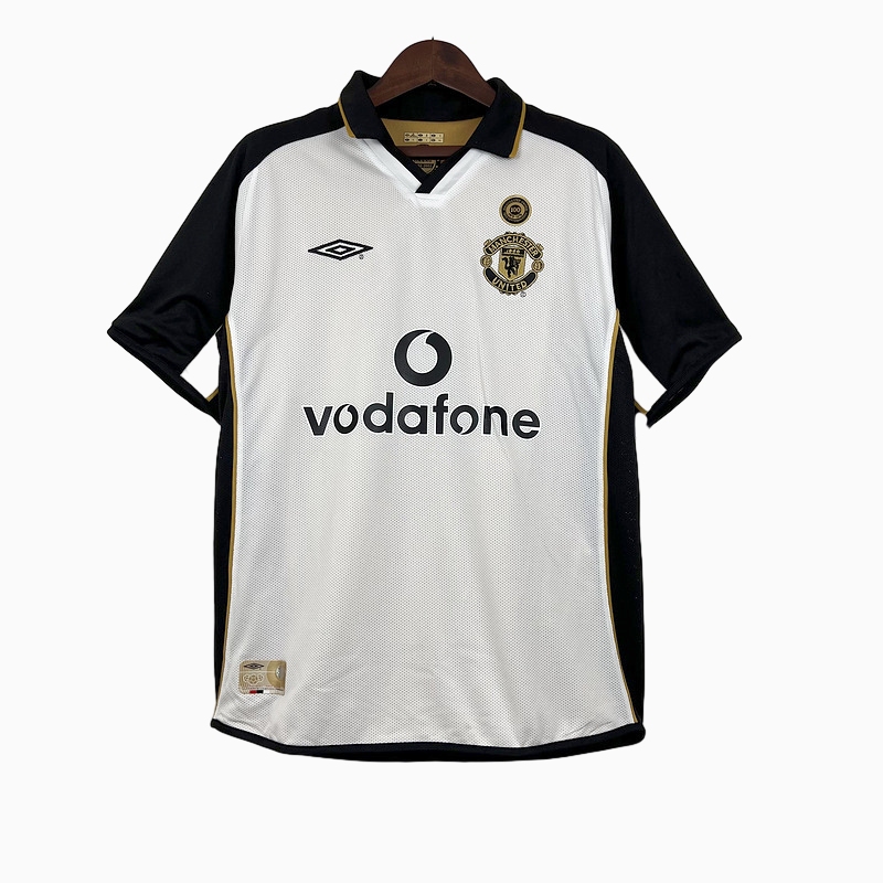 AlphaJersey-Retro Manchester United 01-02 100th Anniversary Special Edition Jersey - White