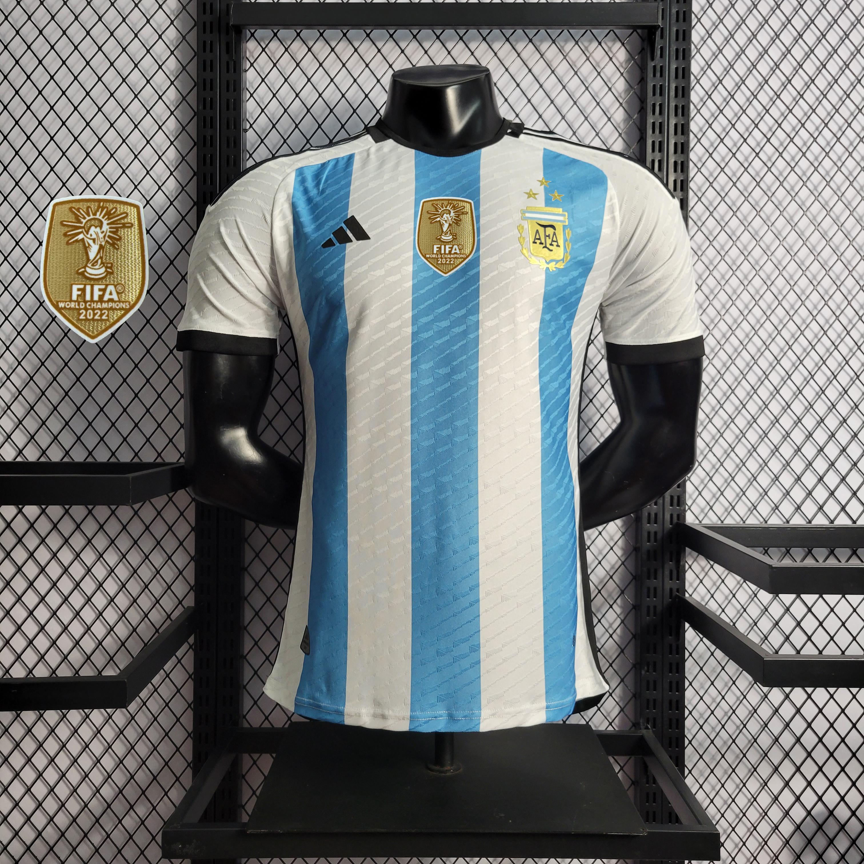 AlphaJersey-Argentina 3 Stars 22-23 Home Stadium Jersey - Player Version ( with 2022 World Champions Patch )