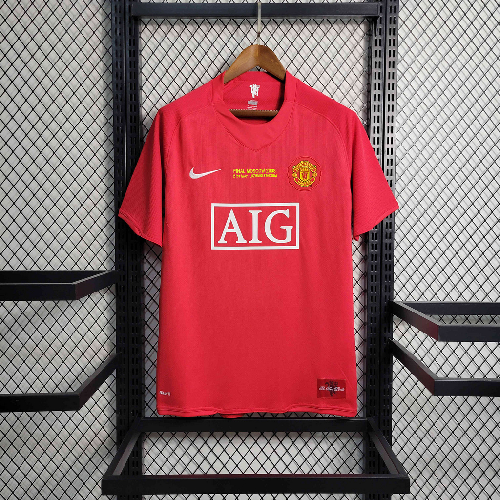 AlphaJersey-Retro Manchester United 07-08 Home Jersey - Champions League Final Version