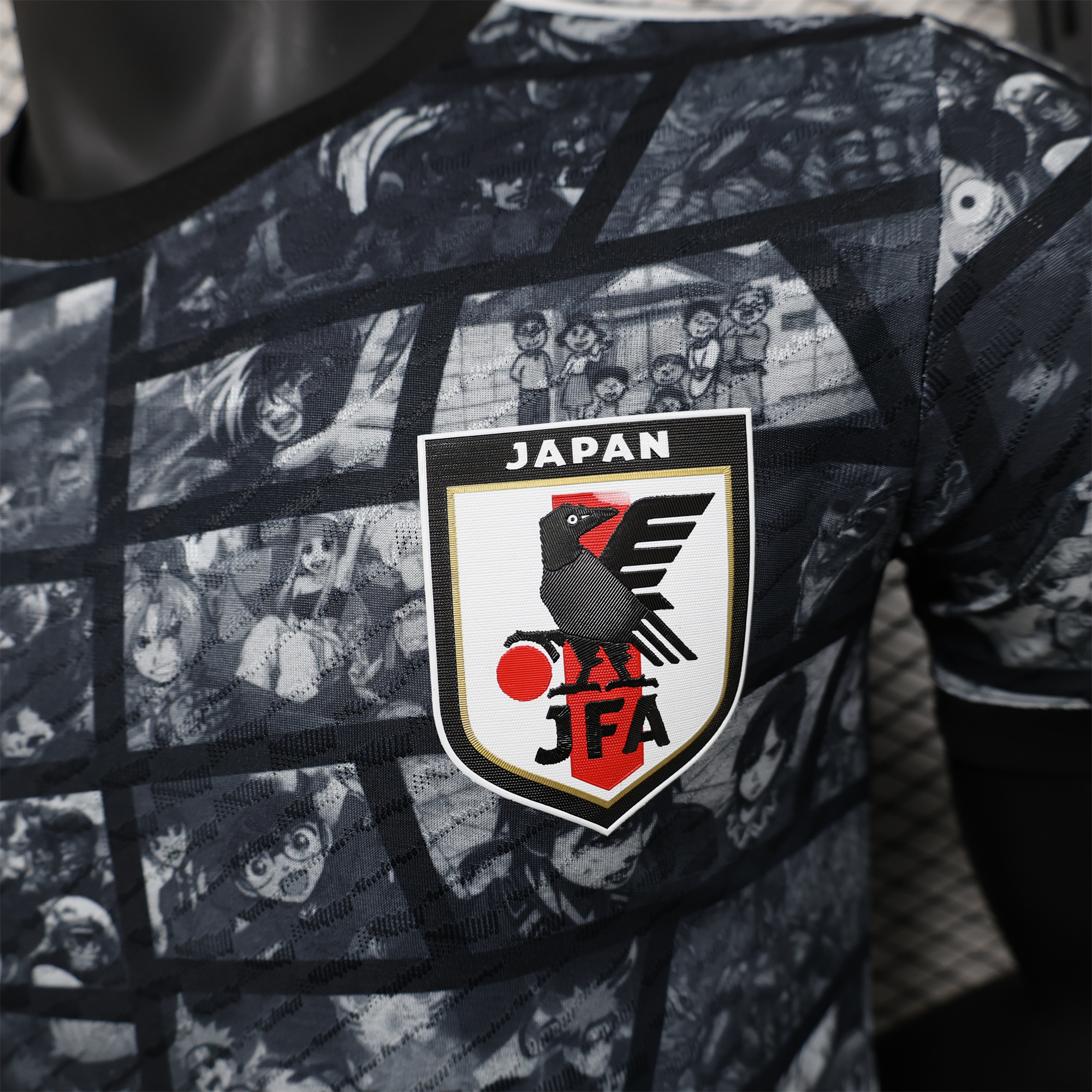 AlphaJersey-Japan 2024 Black Doraemon Grid Jersey - Player Version
