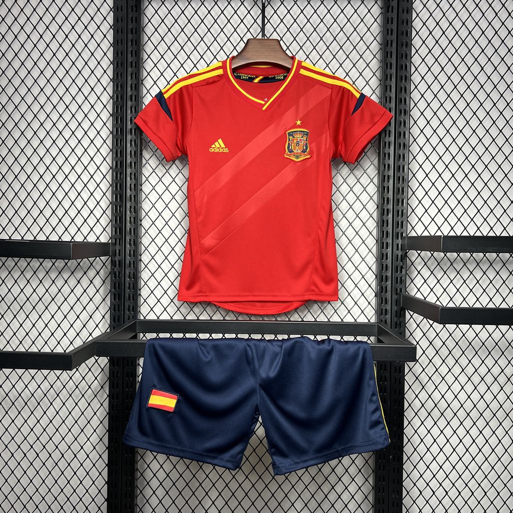 AlphaJersey-Retro Spain 2012 Home Stadium Kids Kit