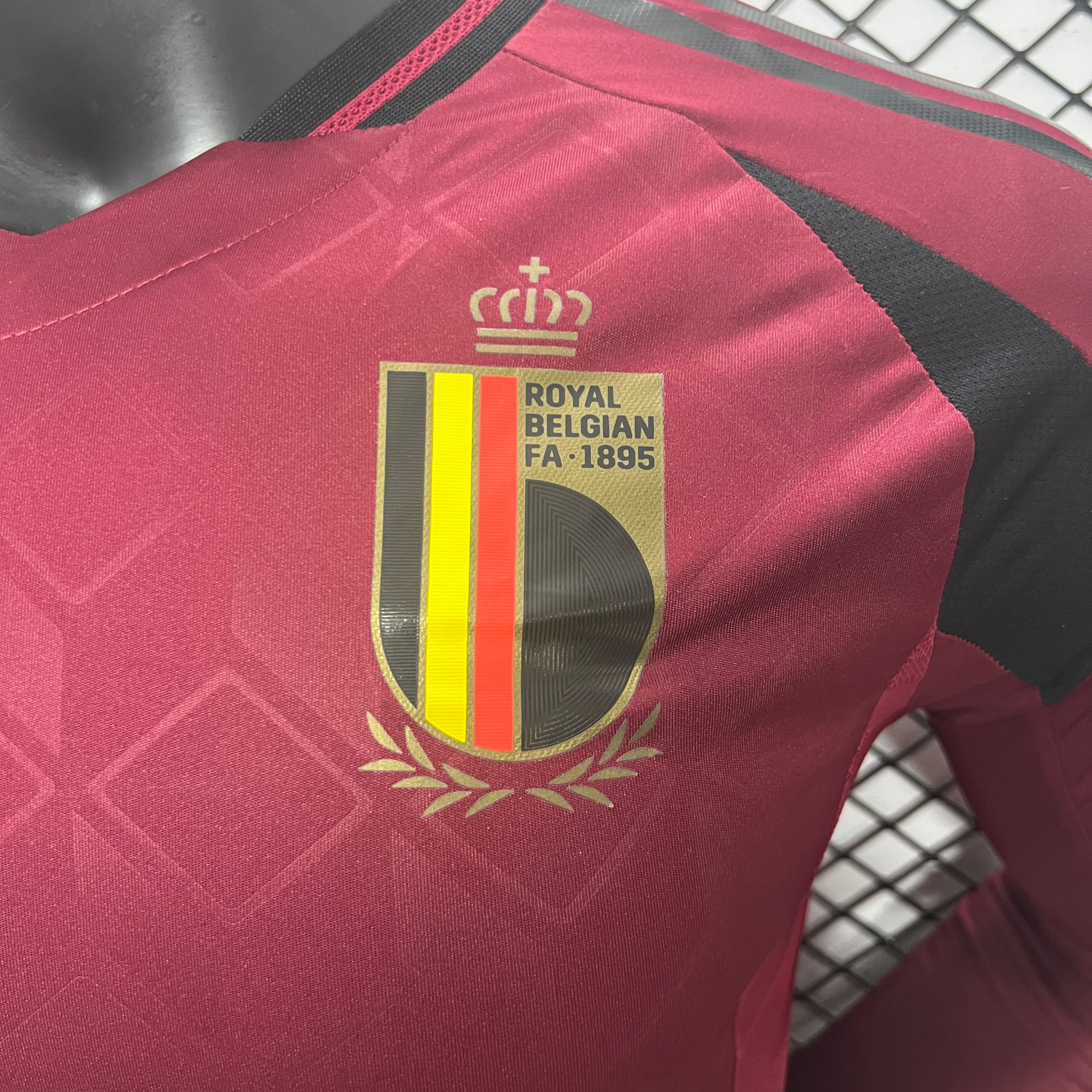 AlphaJersey-Belgium 2024 Home Stadium Long Sleeve Jersey - Player Version