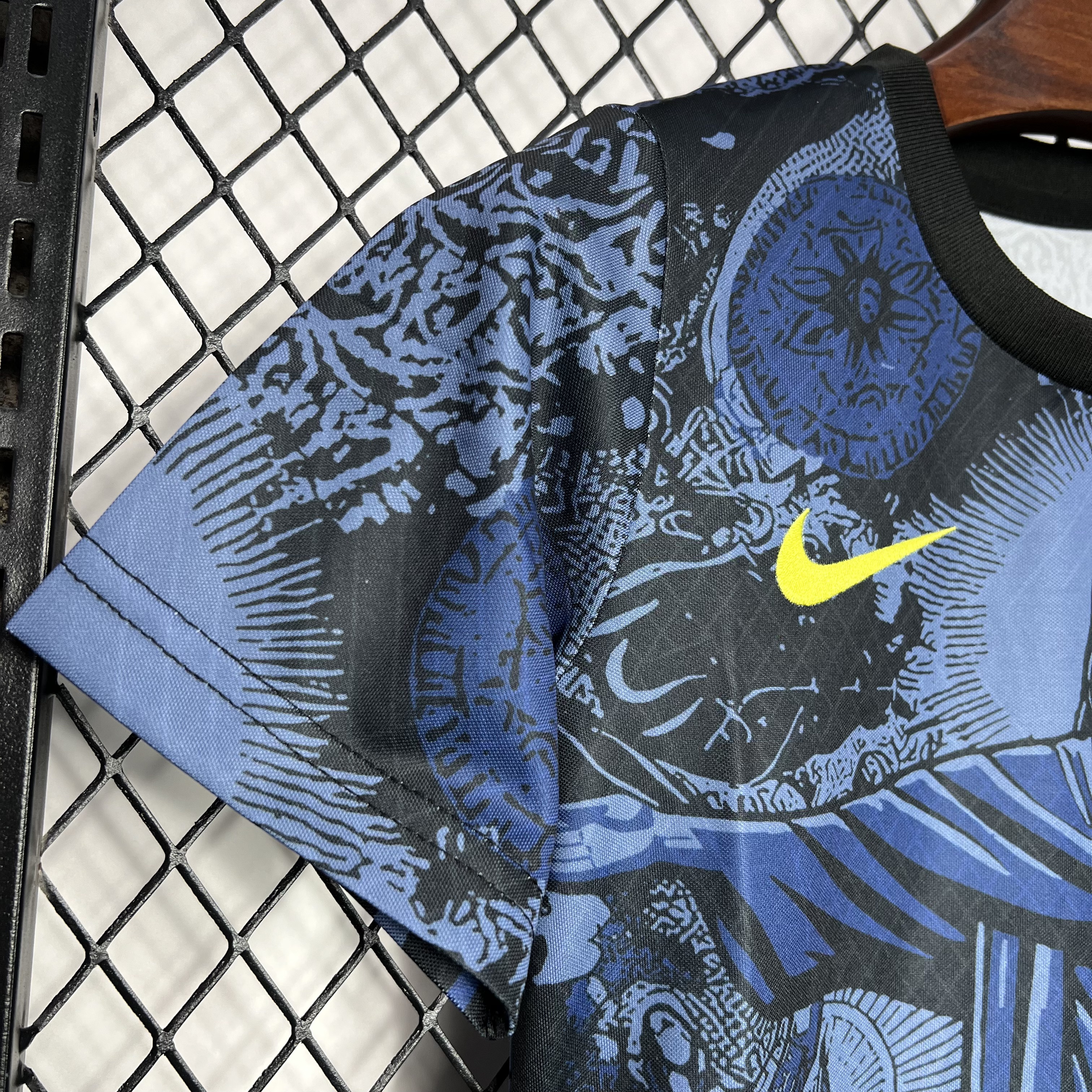 AlphaJersey-Brazil 2024 Christ the Redeemer Statue Kids Kit - Dark Blue