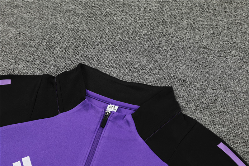 AlphaJersey-Germany 2024 Long Sleeve Training Set - Purple With Black
