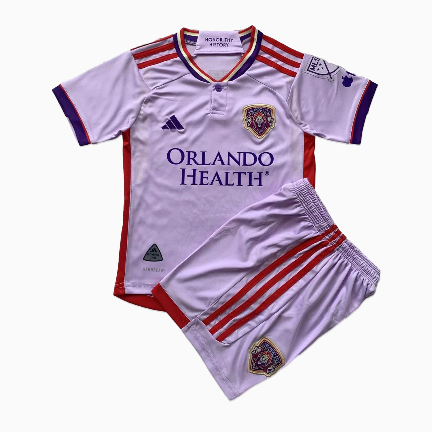 AlphaJersey-Orlando City 2024 Away Stadium Kids Kit