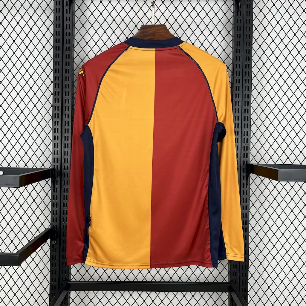 AlphaJersey-Retro Roma 2001-02 Home Long Sleeves Jersey