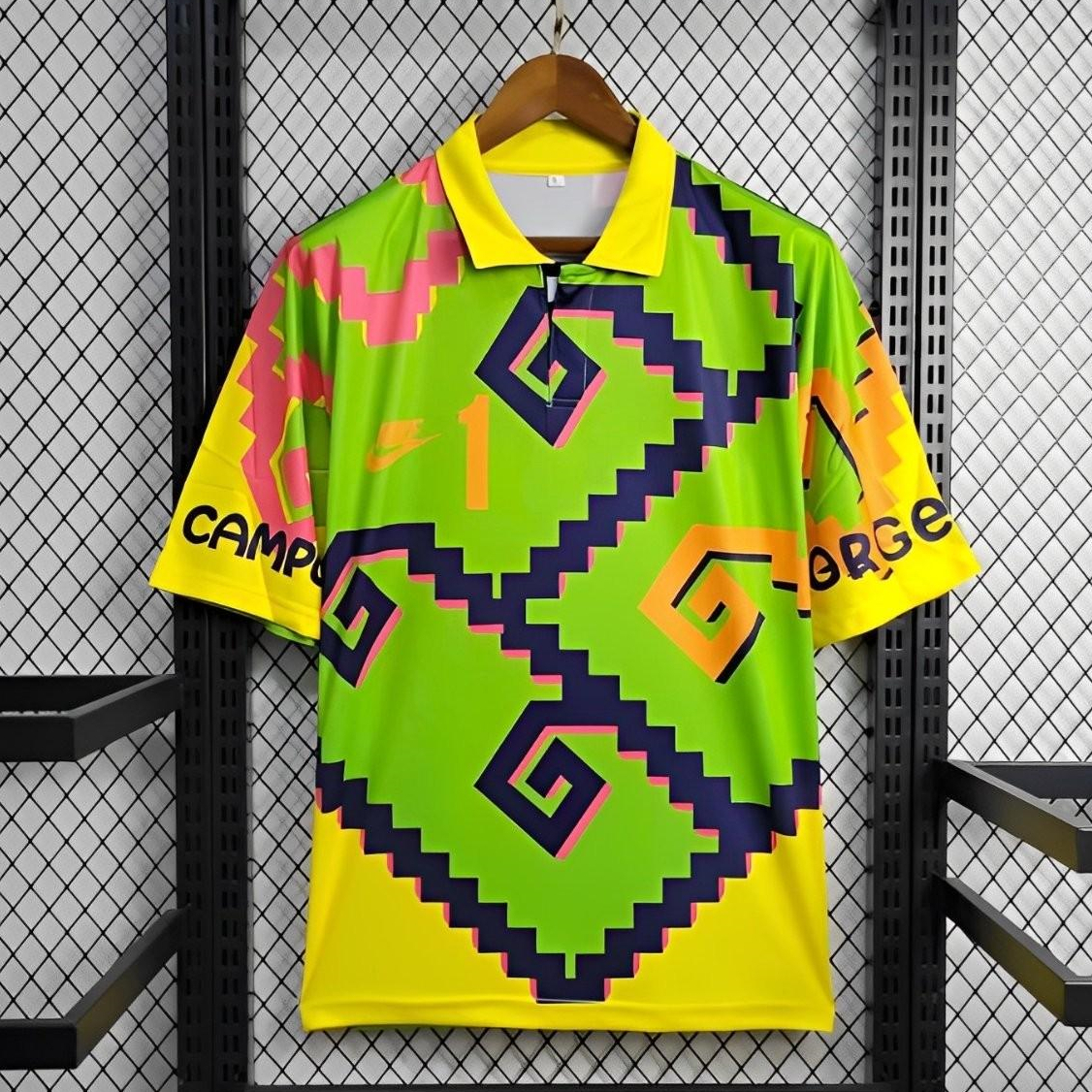 AlphaJersey-Retro Mexico 1995 Goalkeeper Green Black Jersey