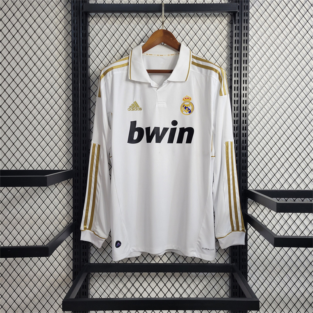 AlphaJersey-Real Madrid Retro 11-12 Home Long Sleeve Jersey