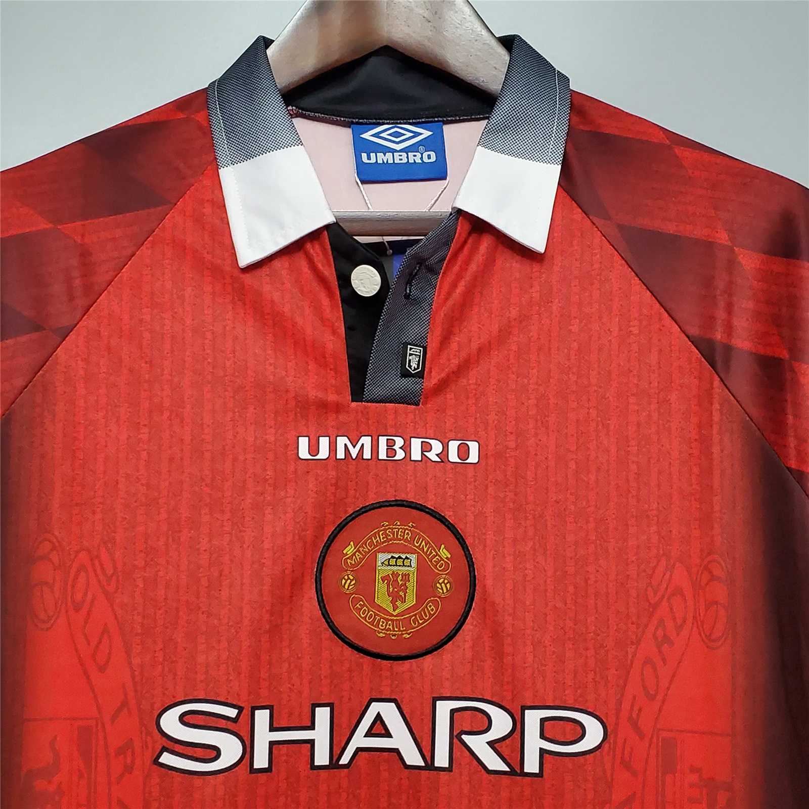 AlphaJersey-Retro Manchester United 96-97 Home Long Sleeve Jersey