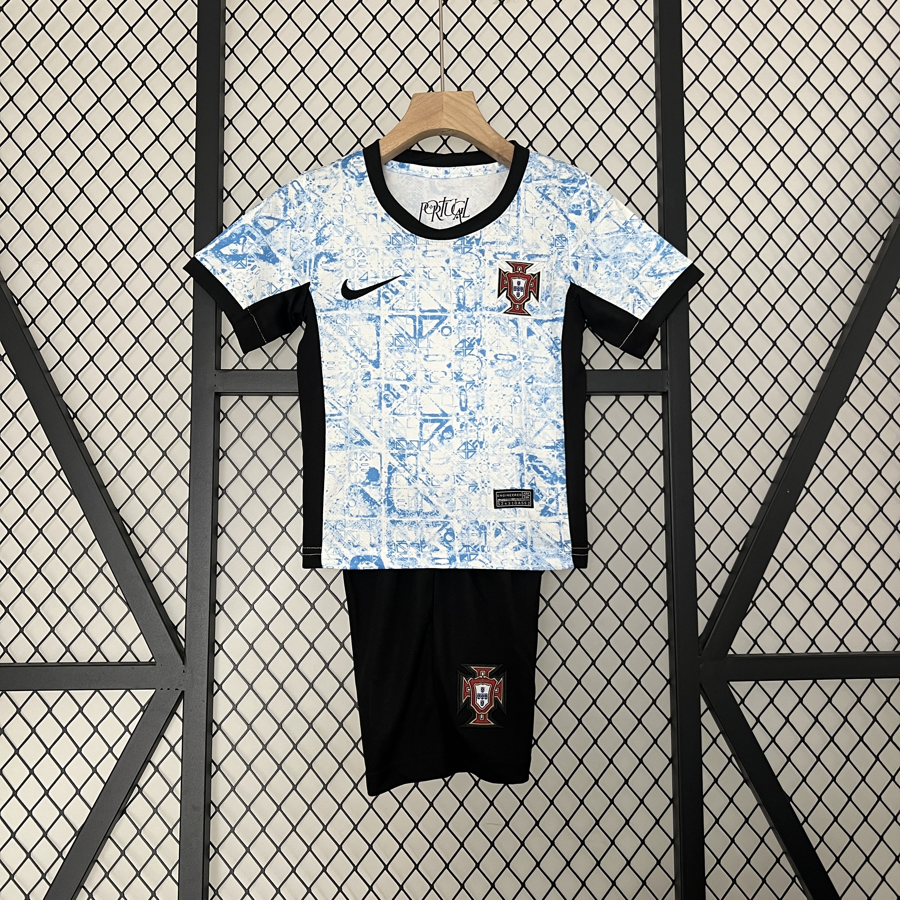 AlphaJersey-Portugal 2024 Away Stadium Kids Kit