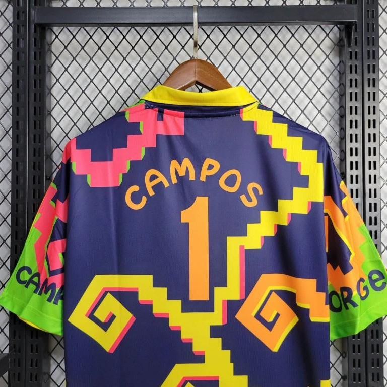 AlphaJersey-Retro Mexico 1995 Goalkeeper Green Black Jersey