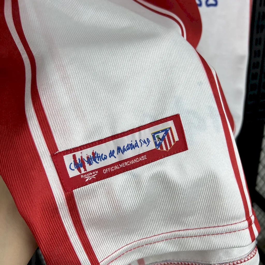 AlphaJersey-Retro Atletico Madrid 1999-00 Home Jersey with La Liga Patch