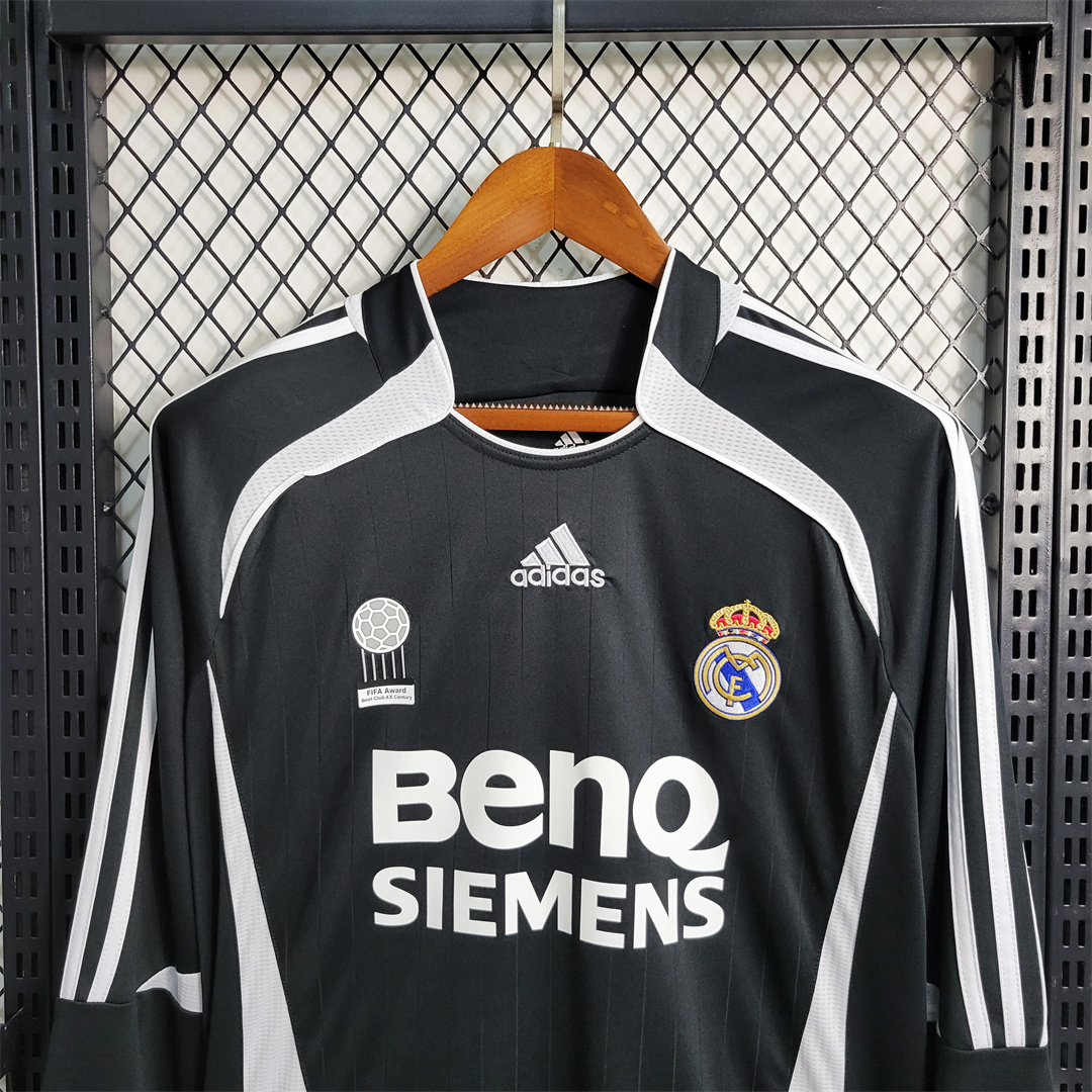 AlphaJersey-Real Madrid Retro 06-07 Away Long Sleeve Jersey