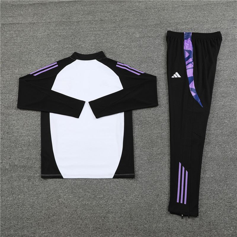 AlphaJersey-Germany 2024 Long Sleeve Training Set - White With Black