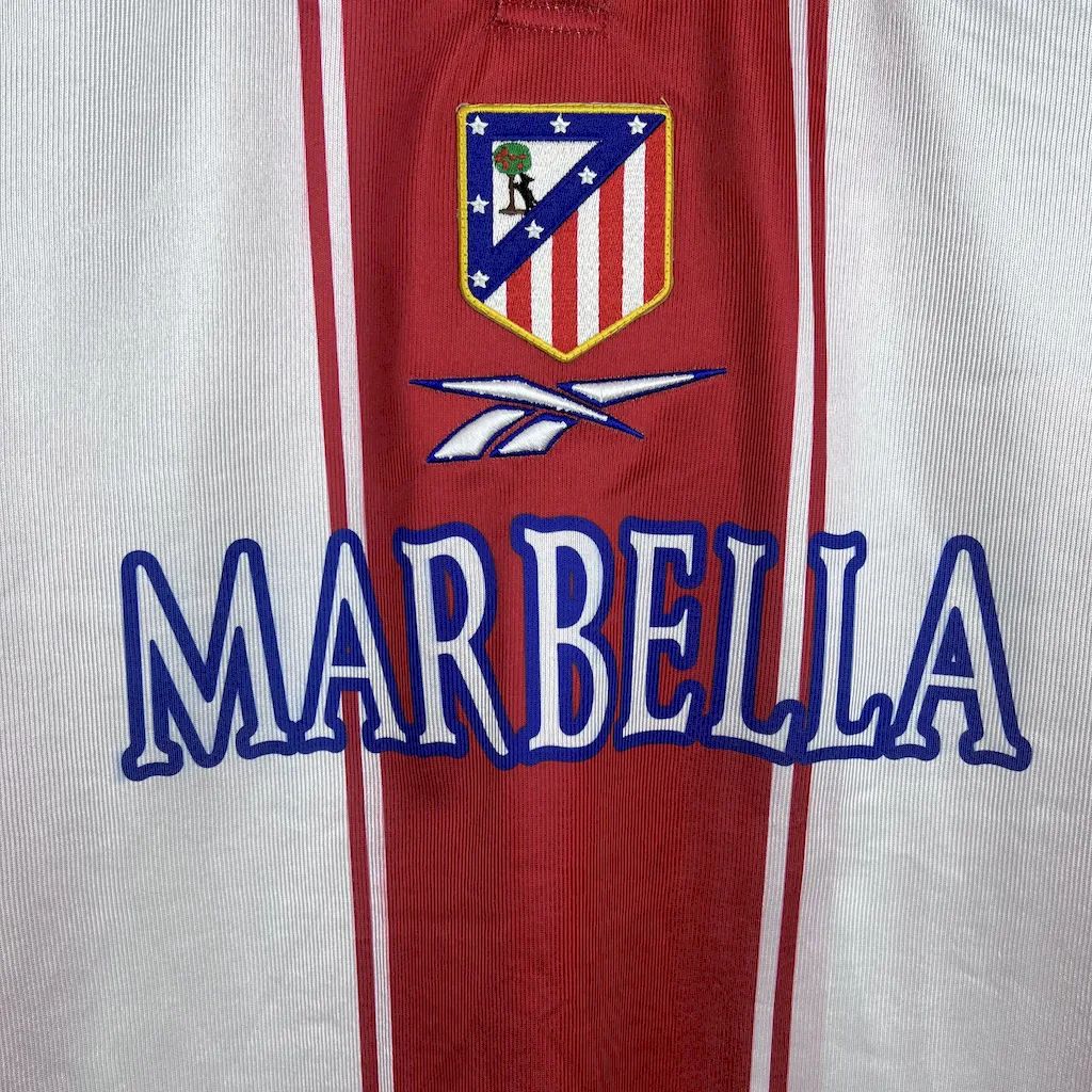 AlphaJersey-Retro Atletico Madrid 1999-00 Home Jersey with La Liga Patch