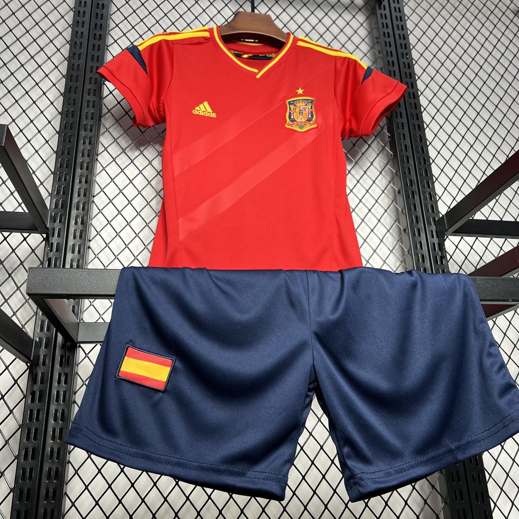 AlphaJersey-Retro Spain 2012 Home Stadium Kids Kit